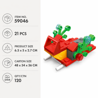 Set de Bloques de Construcción de Trineo Navideño Personalizado, Juguete de Construcción STEM OEM, Mini Kit de Modelo Navideño, Marca Privada, Juguetes para Niños