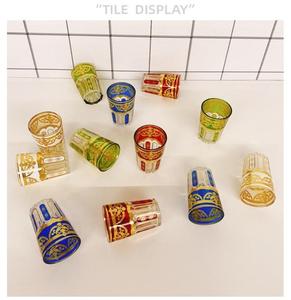Ensemble de 12 tasses à café marocaines en <span class=keywords><strong>verre</strong></span> avec feuille d'or, 180 ml, OEM disponible - Product Image 5