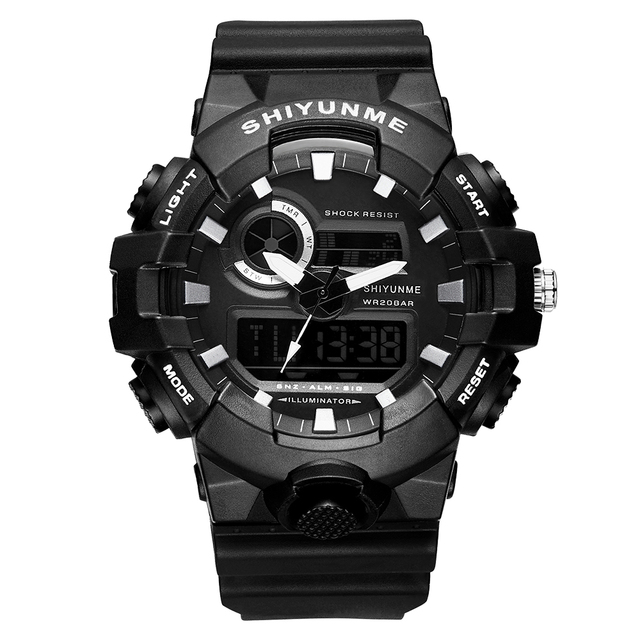 Low Price 30 Bar Water Resistant Dual Time Unisex Chinese Movement Electronic Sport Digital Luminous Chronograph Diver Watches