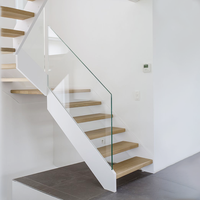 WANJIA — gourde pour escaliers et balcon en acier inoxydable 316, sans cadre, ue, verre