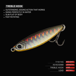 TBE7 Entice Leurre Entice Triple-chrome Placage Casting Jig Chrome Leurres De <span class=keywords><strong>Pêche</strong></span> XinV Meilleure Vente Métal Argent Jig Jigs Leurre - Product Image 3