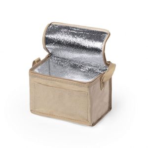 Sac isotherme promotionnel Nature Line en papier laminé résistant, capacité 6 canettes, intérieur fini, poignée en aluminium pour le déjeuner - Product Image 3