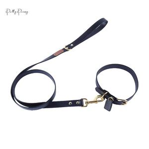 Conjunto de arnés de perro suave sin tirones, conjunto de correas de cuello de Pu ancho, chaleco vegano de cuero para mascotas y Correa, conjunto Hondentuig para mascotas grandes y medianas - Product Image 2