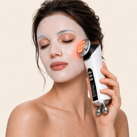 Appareil de lifting facial 6 en 1, massage du cou, du visage et des yeux, vibration 3D, rouleau de glace portable, masseur électrique pour le visage et le cou