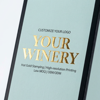 Caja de Regalo Personalizada para Vino y Whisky, de un Solo Vaso, de Alta Gama, para Vino Tinto, con Logotipo Impreso en Hot Stamping
