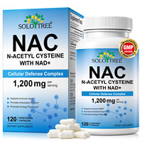 SOLOTREE Complément Alimentaire Antioxydant Végétalien NAC Acétylcystéine Complexe de Défense Cellulaire Capsules NAC avec NAD