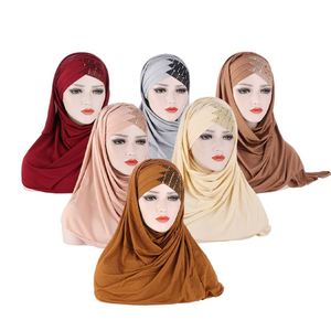 Foulard élastique en soie de lait pour femmes musulmanes, hijab instantané pour femmes - Product Image 5