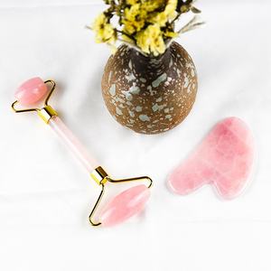 Hautpflege Rosa Jade Roller 100% Rose Quarz Roller Gesichts Jade Roller Gua Sha Set - Product Image 5