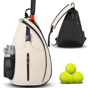 Tenis funcional deportes raqueta bandolera cabeza tenis playa cuero CarryingTennis bolsa <span class=keywords><strong>mochila</strong></span> Sling <span class=keywords><strong>mochila</strong></span> para hombres mujeres - Product Image 5