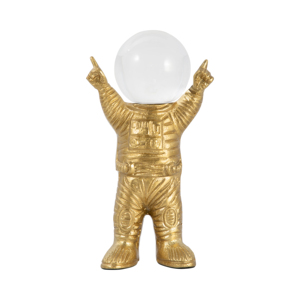 Scultura di Astronauta con Accento di Sfera di Cristallo per Decorazioni Domestiche, Ornamenti per Bagno, Ufficio, Soggiorno - Product Image 1