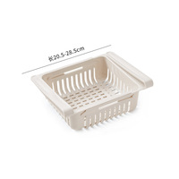 Boîte de rangement créative en plastique PP sans BPA, rétractable et pliable, organiseur de bureau rectangulaire, bacs de rangement pour tiroirs, conservation de la fraîcheur