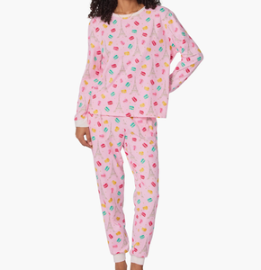 Conjunto <span class=keywords><strong>de</strong></span> Pijama <span class=keywords><strong>de</strong></span> 2 Piezas <span class=keywords><strong>de</strong></span> Algodón Estampado, Ropa <span class=keywords><strong>de</strong></span> Dormir Sostenible para Mujer, Ropa <span class=keywords><strong>de</strong></span> Estar en Casa, Ecológica, <span class=keywords><strong>de</strong></span> Manga Larga, Elástica, <span class=keywords><strong>de</strong></span> Jersey - Product Image 1