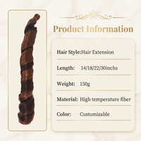Extensions de cheveux synthétiques bouclés en spirale ombrées personnalisées, style français, pour tresses au crochet, ondulations lâches, pour usage quotidien et soirées