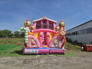 Xinyue Parque Acuático Inflable Comercial Grande con Dos Toboganes, Lona <span class=keywords><strong>de</strong></span> PVC, Tamaño Personalizable, Tobogán Acuático, Trampolín, Parque <span class=keywords><strong>de</strong></span> Trampolines - Product Image 6