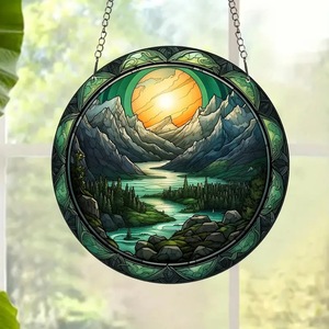 Atrapasoles de Estilo Moderno con Diseño de Luna y Sol, Colgante Acrílico al por Mayor, Decoración para Ventanas, Hogar y Jardín, Artesanía Natural, Decoración del Hogar, China - Product Image 4
