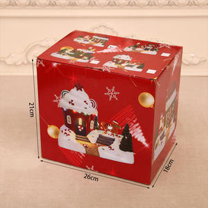 Décoration de maison résine artisanat décoration de noël fournitures de fête <span class=keywords><strong>village</strong></span> de neige Santa boîte à musique accessoires <span class=keywords><strong>village</strong></span> de noël coffret cadeau - Product Image 5