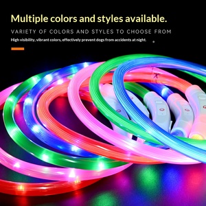 <span class=keywords><strong>Collar</strong></span> Luminoso para Perro con Luces Fluorescentes de Múltiples Colores Rojos, Intermitentes, con Carga USB LED - Product Image 2