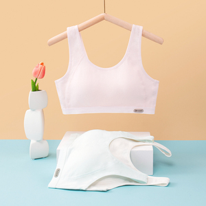 Wholesale Girls' Modern Cotton Crop <strong>Camisole</strong> Young Girl Bralette Molded Inside <strong>Kids</strong> Training <strong>Bra</strong> 6-12Years