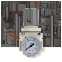 Régulateur de pression d'air pneumatique CHDLT AR2000 02 1/4 pouce NPT G avec manomètre