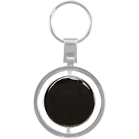 Sourire personnalisé visage en alliage de zinc métal personnalisé rond spinner porte-clés filature porte-clés dôme époxy émail doux avec carte