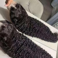 Pelucas de Cabello Humano Remy con Ondas Profundas Naturales, Pre-Desplumadas, 13x4, Sin Pegamento, de Encaje Completo, Cabello Vietnamita Virgen, Pelucas Frontales de Encaje HD