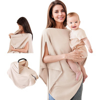 Couverture multifonctionnelle en tissu jacquard extensible pour allaitement, châle pare-vent et pare-soleil pratique, housse de poussette colorée