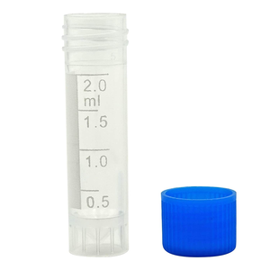 หลอดเก็บตัวอย่างแบบใสชนิดใช้แล้วทิ้ง PP Cryovial ขนาด 2 มล. แบบตั้งได้เอง สำหรับใช้ในห้องปฏิบัติการ - Product Image 3