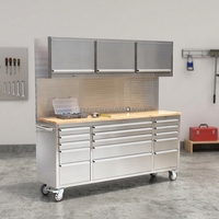 Coffre à outils robuste 72 pouces, 15 tiroirs, armoire de rangement roulante pour garage et atelier, roues, OBM OEM personnalisable, capacité de charge de 2000 kg