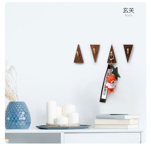 Gancho de Madera Maciza de Nogal Negro y Haya, Creativo, de Alta Calidad y Duradero, para Colgar Bolsos en el Armario, Multifuncional, Ahorra Espacio, Decoración de Pared - Product Image 5