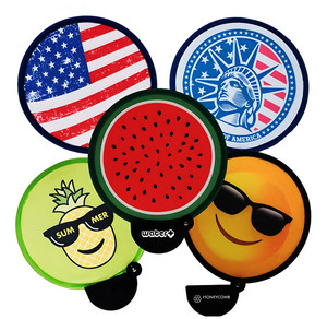 Gran oferta de fábrica, <span class=keywords><strong>volantes</strong></span> plegables personalizados, disco volador plegable, ventiladores de mano de nailon plegables portátiles - Product Image 5