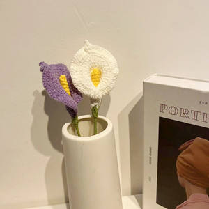 بيع بالجملة كروشيه زنابق كالا الكروشيه باقة زنبق كالا اليد الحياكة زنبق كالا - Product Image 4