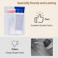 Sac de rangement pour la douche, enroulable et suspendable comme un sac de salle de bain