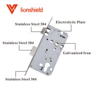 Serrure anti-effraction à clé haute sécurité LIONSHIELD, personnalisable en usine, durable, corps de serrure anti-panique 6085, finition SSS 22*240mm