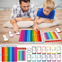 Tableau de Multiplication avec Cartes Flash Multiples, Outil d'Apprentissage des Mathématiques, Jouet Sensoriel Mathématique, Éducation Préscolaire