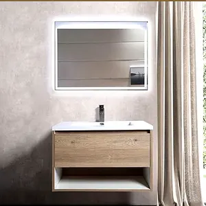 Melamine Basin Cabinet Vanity Sink Bathroom Sanitary Ware Bathroom Vanity With Ceramic Sink