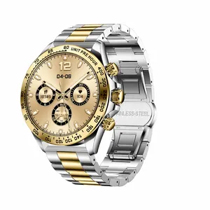Custom Logo Smart Watch Horloges Man Sport Bt Calling Round Ip67 Waterdichte Groothandel Ak63 1.43Inch Amoled Smart Watch 2024