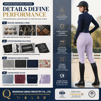 Pantalon d'équitation western personnalisé avec logo, taille haute, coupe ajustée, leggings d'équitation avec grip en silicone, jodhpurs pour femmes