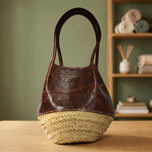 Sac à main élégant en cuir de veau premium jaune marron, sac à main en cuir véritable à boucle de fermeture, tendance, de la boutique Biyadina - Product Image 3