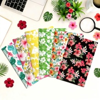 L.16009 Mini carnet inspirant floral, motif de fleurs tropicales, journal de poche, petit bloc-notes d'écriture, papeterie pour femmes