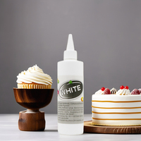 Colorant alimentaire liquide blanc comestible Kaibei 250g, certifié Halal, durée de conservation de 24 mois, conditionnement en bouteille pour gâteaux