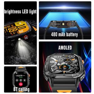 K70a Thể Thao Thông Minh Amoled Màn Hình Đồng Hồ Tập Thể Dục Tracker IP68 Không Thấm Nước AI Trợ Lý Giọng Nói Chronograph La Bàn Sạc Từ Tính - Product Image 5