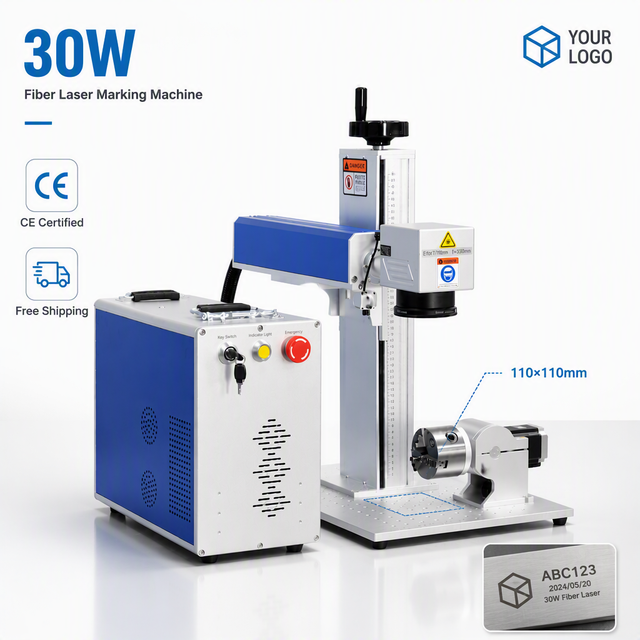 ActionLasers 30W JPT MOPA High-Speed Fiber Laser Marking Machine 110/220V for Gold Silver Jewelry Ring Engraving Color Marker CE