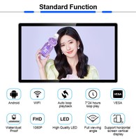 Pantalla LCD Publicitaria Colgante de 27 Pulgadas, Reproductor de Video Electrónico, Señalización Digital con CMS y Tarjeta SIM 4G
