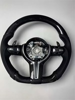 Volant personnalisé en cuir et fibre de carbone de style racing pour l'amélioration de l'intérieur de la voiture pour BMW M3 M4 M5 M6 X3M X4M F80 F30 F10 F35 F15