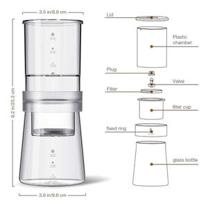 Machine à café pour brassage à froid, ml, <span class=keywords><strong>filtre</strong></span> en verre, percolateur, cuisine Espresso, outils Barista, cafetière - Product Image 3