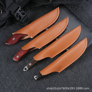 Cuchillo para carne con funda de cuero, cuchillo para barbacoa al aire libre para comer cordero, cuchillo multiusos de acero inoxidable, para frutas - Product Image 4