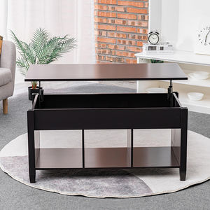Mueble <span class=keywords><strong>de</strong></span> sala <span class=keywords><strong>de</strong></span> estar cuadrado, 3 estantes abiertos, mesa <span class=keywords><strong>de</strong></span> <span class=keywords><strong>centro</strong></span> <span class=keywords><strong>de</strong></span> elevación moderna, precio barato - Product Image 3