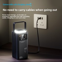 Batterie externe transfrontalière pour éclairage extérieur, lithium-ion, grande capacité 80 000 mAh, câble intégré, lumière LED pour une charge ultra-rapide
