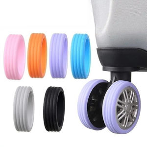 Wholesale 4/8pcs Luggage Wheels Protector Cover Silicone <b>Trolley</b> Case Silent Caster <b>Sleeve</b> Universal Reduce Noise for Travel - Product Image 6