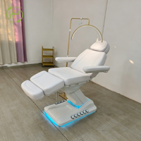 Lit de Soin et Massage Électrique de Luxe Moderne Blanc à 4 Moteurs pour Salon, Spa, Extension de Cils, Table Cosmétique et Fauteuil Beauté du Visage